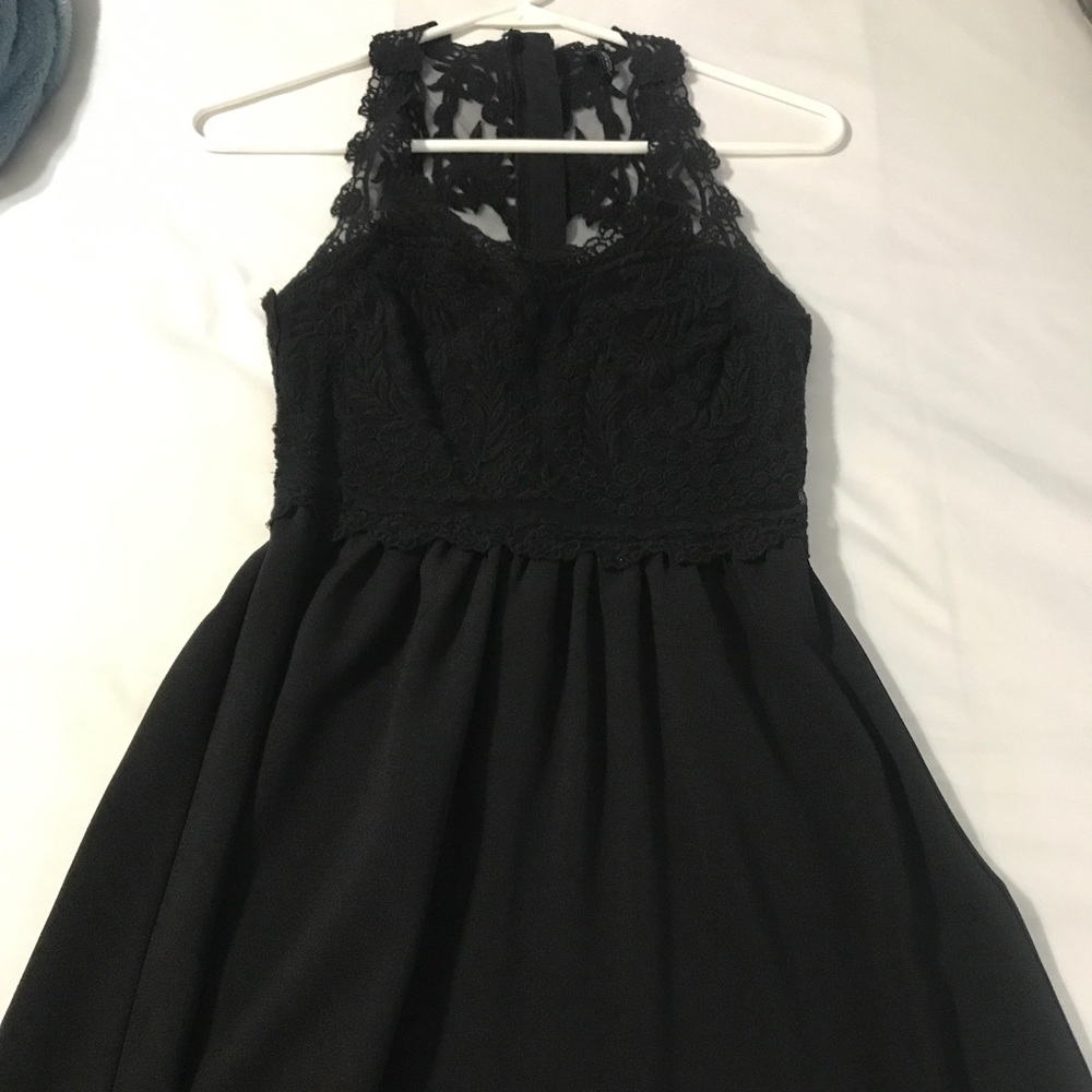 H&M black dress w/ lace top/back